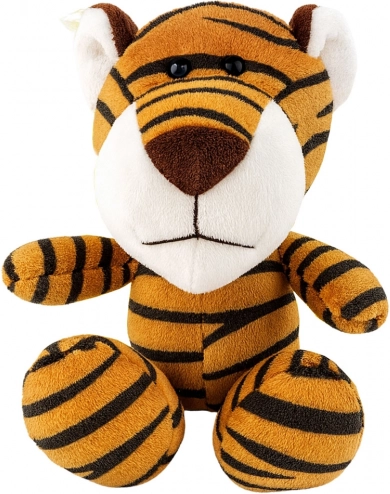Plišani tigar s vakuumskom čašicom, smeđi, 23 × 12 cm