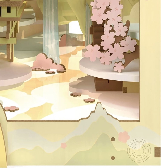 RoboTime 3D Puzzle Zaustavljač za knjige "Falling Sakura" (drveni)
