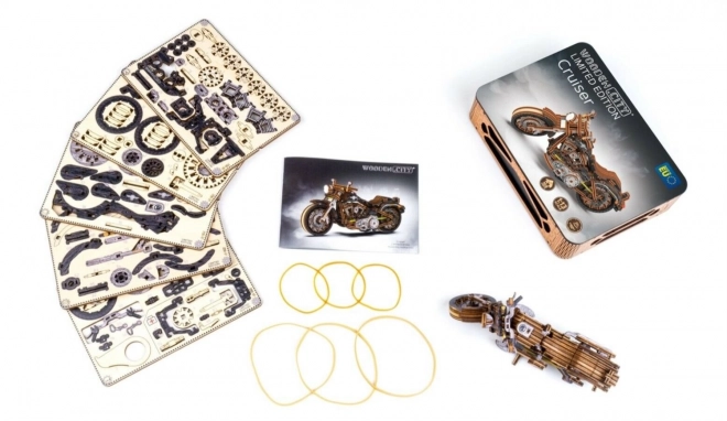 WOODEN CITY 3D puzzle Motocikl Cruiser Ograničeno izdanje 168 dijelova