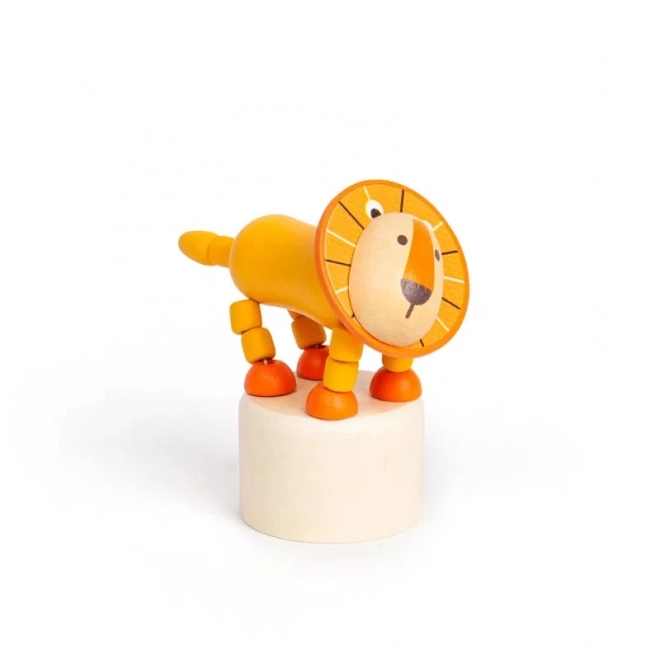 Bigjigs Toys Drvena stiskajuća igračka Safari Lav