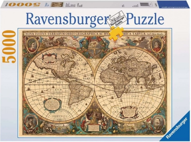Ravensburger puzzle stara karta svijeta 5000 dijelova