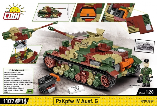 Kockice WWII Panzerkampfwagen IV Ausf. G od 1107 dijelova