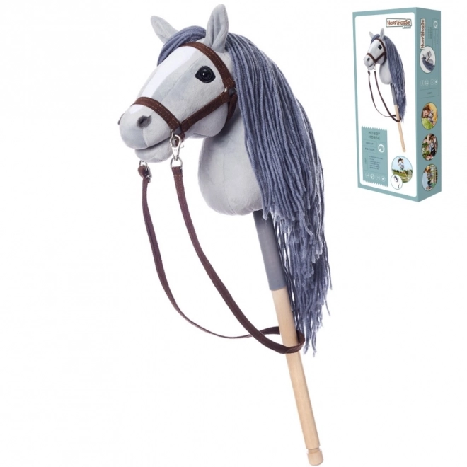 HOPPIHORSE konj na štapu hobi konj veličina A4 sivi