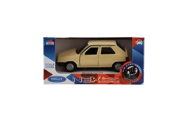 Auto Welly Škoda Favorit metal/plast 11cm 1:34 s mogućnošću slobodnog pokreta, dostupne 4 boje u kutiji 15x7x7cm
