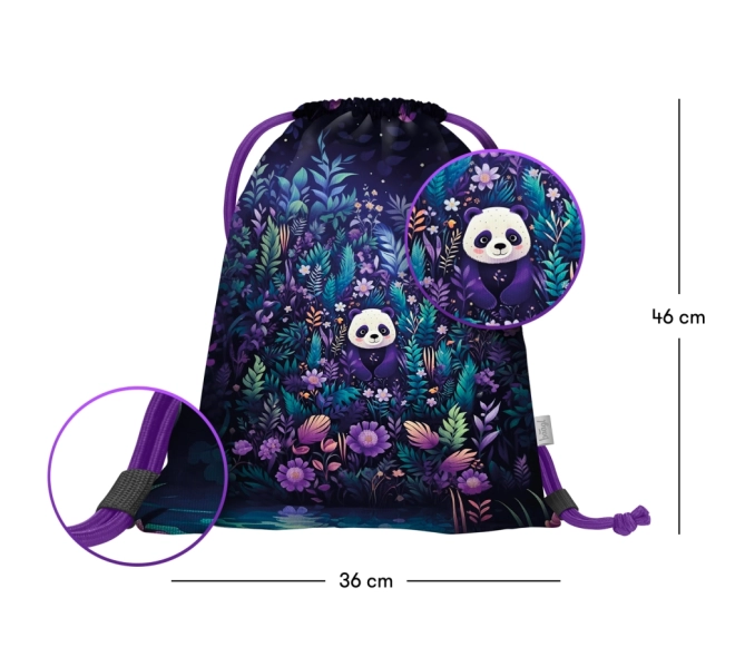 BAAGL 3 SET Ergo Jungle Panda: školska torba, pernica, vrećica