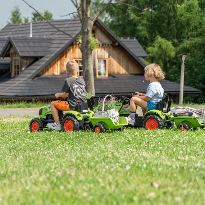 Traktor na pedale Claas Arion 410 s prikolicom zeleni