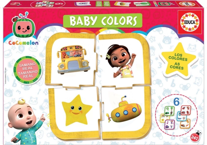 EDUCA Baby puzzle CoComelon: Uči boje 6x4 dijelovi