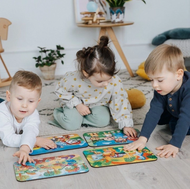 Puzzle 24 drvenih dijelova Psići u ophodnji