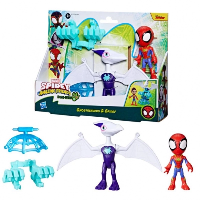 Spider-man kvaki i njegovi nevjerojatni prijatelji figurica s dinosaurom i dodatnom opremom