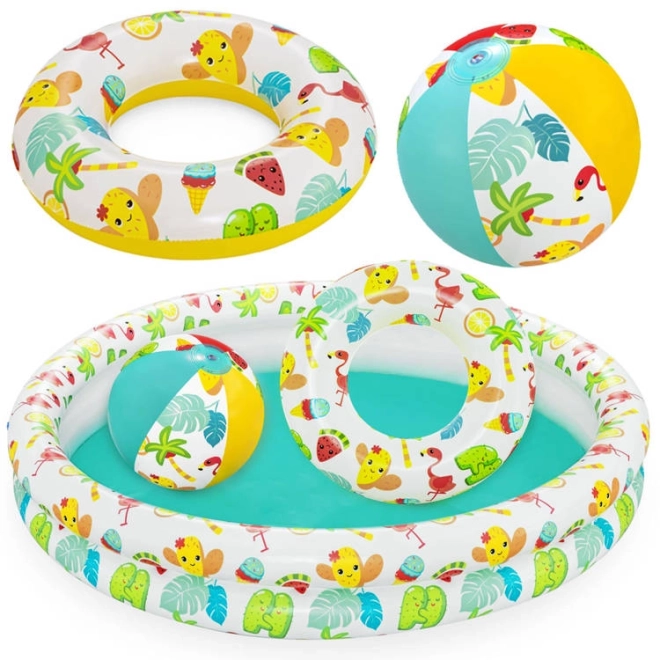 Bestway set bazen loptica prsten bazenčić 122cm