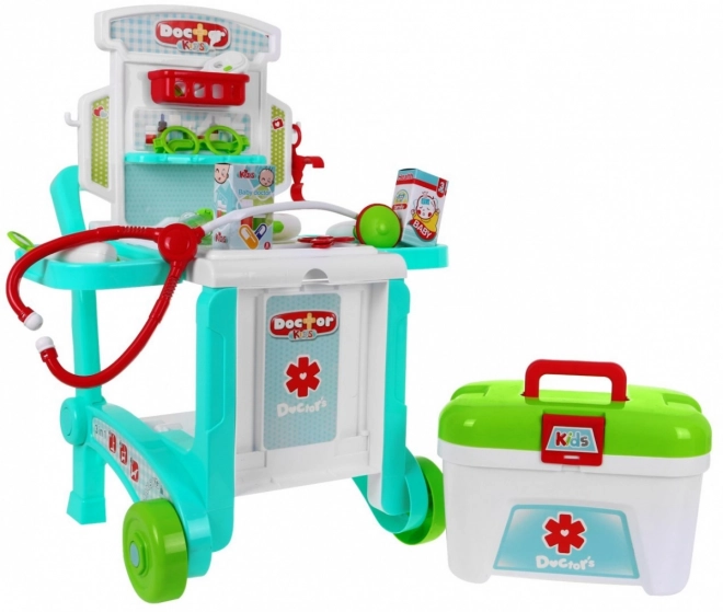 Prijenosni medicinski kabinet za djecu 3+ Kofer + stol + 2 vrste kolica + pribor
