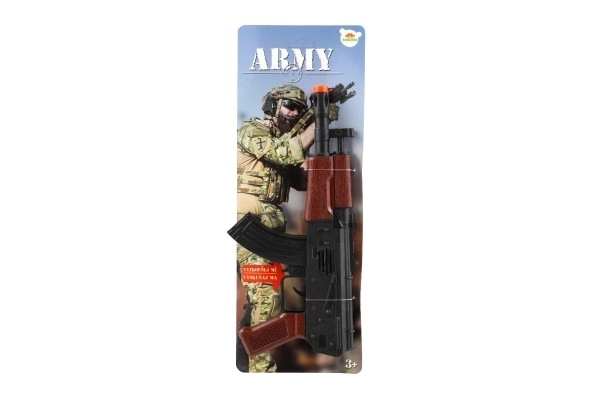 Samopal iskričasti ARMY na inerciju plastika 29cm na kartonu 14x38x2,5cm