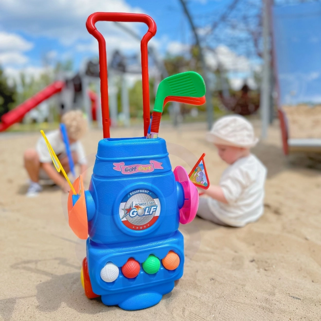 Dječji set za golf sa stalkom na kotačima Woopie