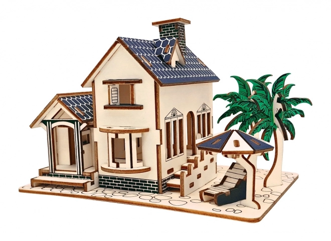 Woodcraft Drvene 3D puzzle Kuća na plaži