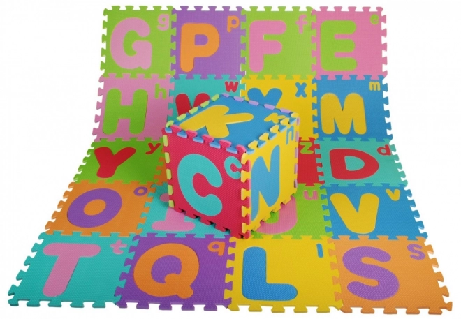 Pjenaste puzzle Slova za djecu 3+ EVA pjena + Velika mala slova Abeceda + Podloga za pod
