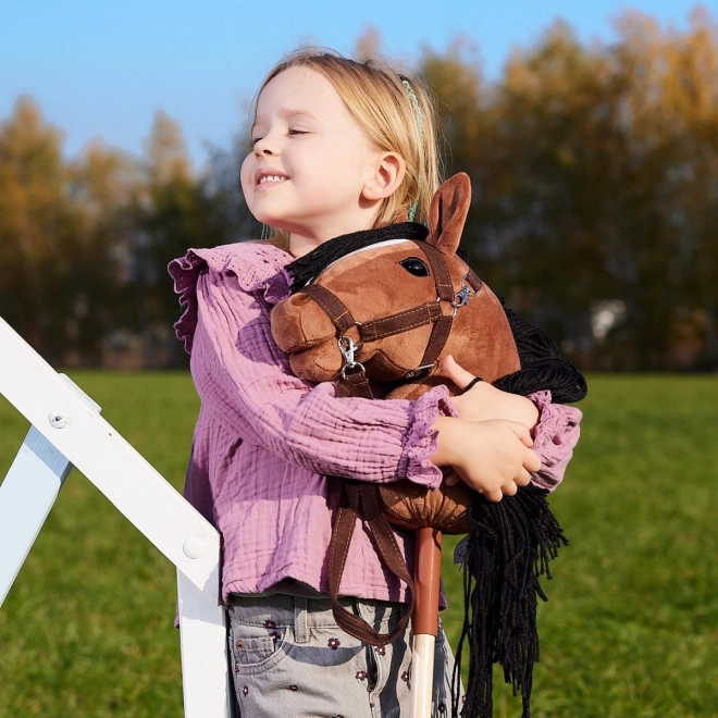 Konj na štapu Hobby Horse HOPPIHORSE tamnosmeđi