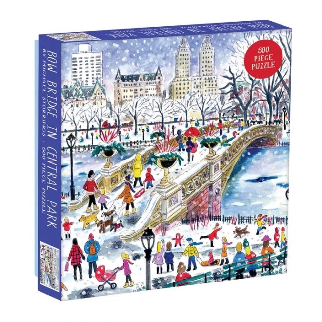 Kvadratne puzzle Bow Bridge u Central Parku 500 dijelova