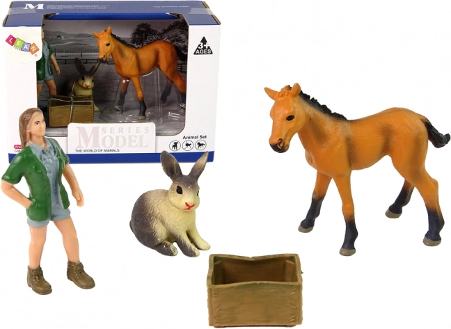 Set figurica – svijetli konj i životinje