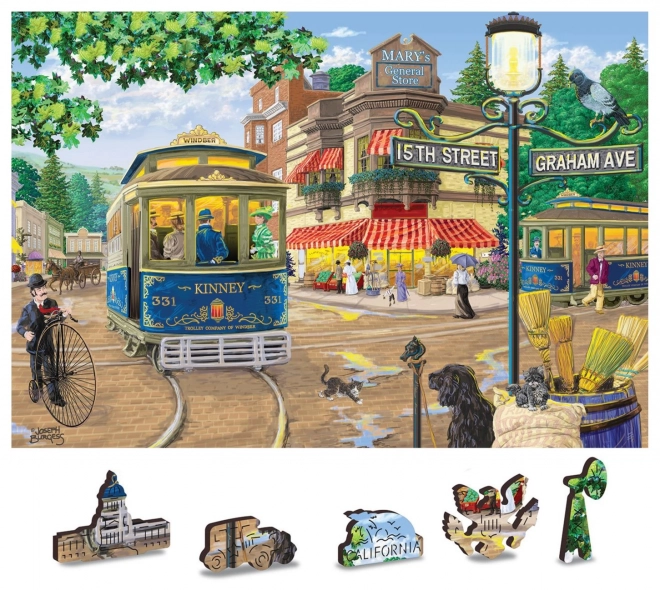 Drvene puzzle viktorijanska ulica 2u1