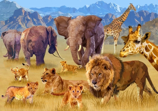 Puzzle BLUEBIRD Životinje savane 1500 dijelova