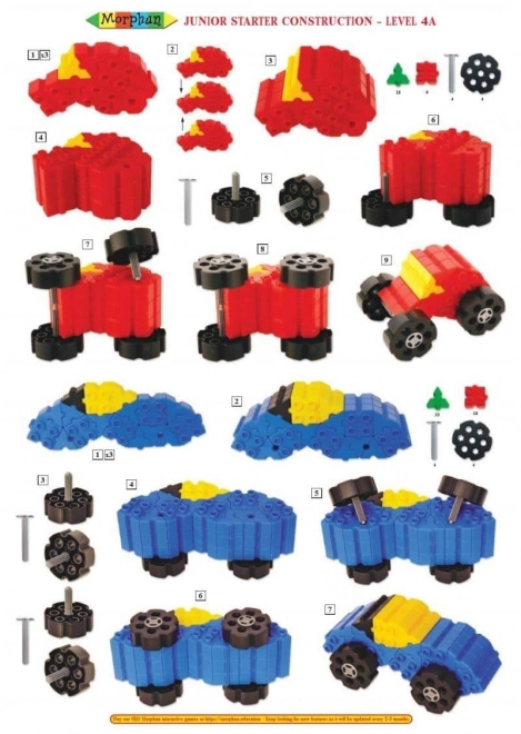 Morphun 4 Vehicles Building Kit - 64 komada