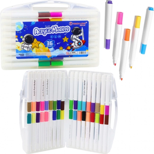 Set akrilnih flomastera u organizatoru 36 kom