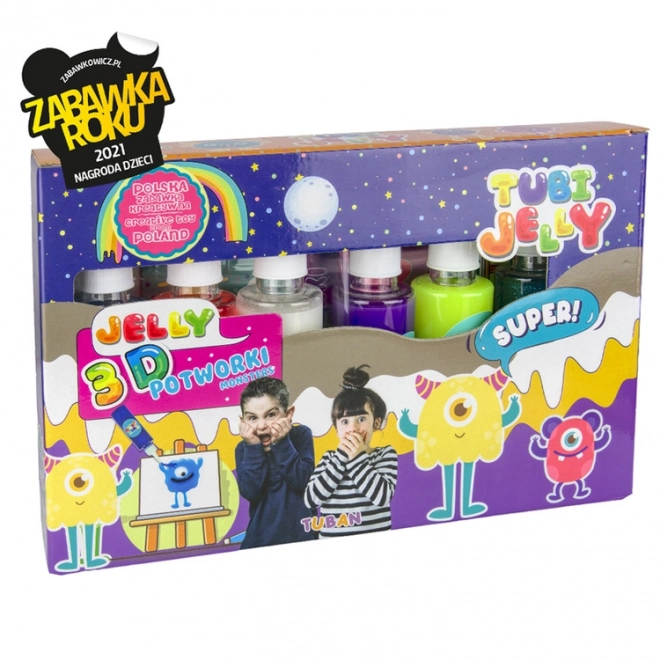 Tubi Jelly set 6 boja - Čudovišta