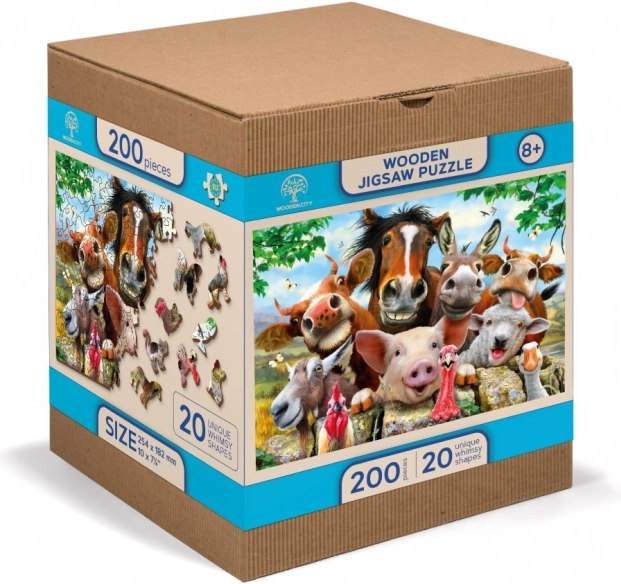 Drvene puzzle s figuricama – život na farmi
