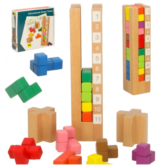 Šarene drvene edukativne kockice Montessori