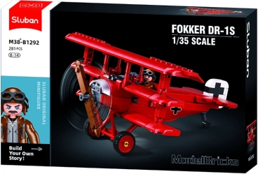 Sluban Model Bricks Trokrovni Fokker DR-1