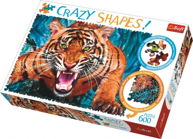 TREFL Crazy Shapes puzzle Tigarov napad 600 komada