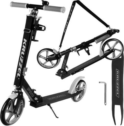 Sklopivi gradski romobil za djecu s velikim kotačima (200 mm) – siva