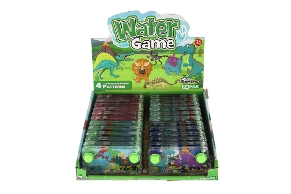 Vodena zagonetka igra 11x6cm plastika dinosauri 4 vrste 24 kom u kutiji