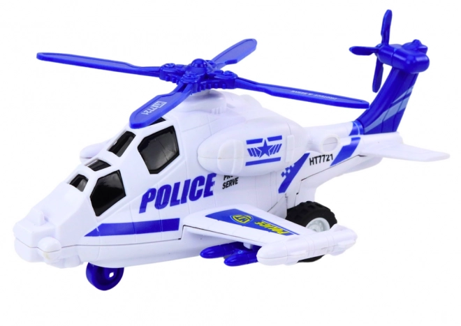Policijski helikopter s frikcijskim pogonom, svjetlima i zvukom