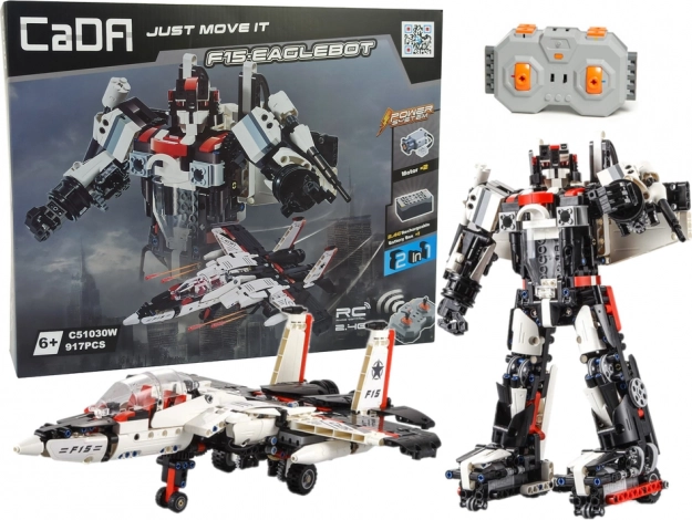 Konstruktorski set CADA robot i lovac F15 2u1 na daljinsko upravljanje, 917 dijelova