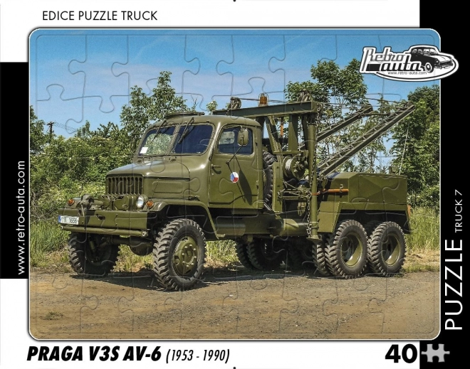 Retro puzzle kamion Praga V3S AV-6 – 40 dijelova