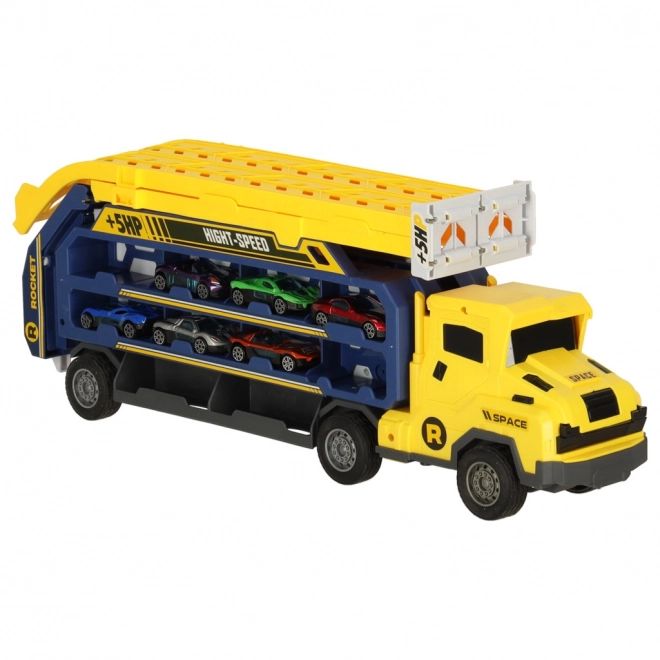 Žuta autodrama s transporterom - 6 dijelova