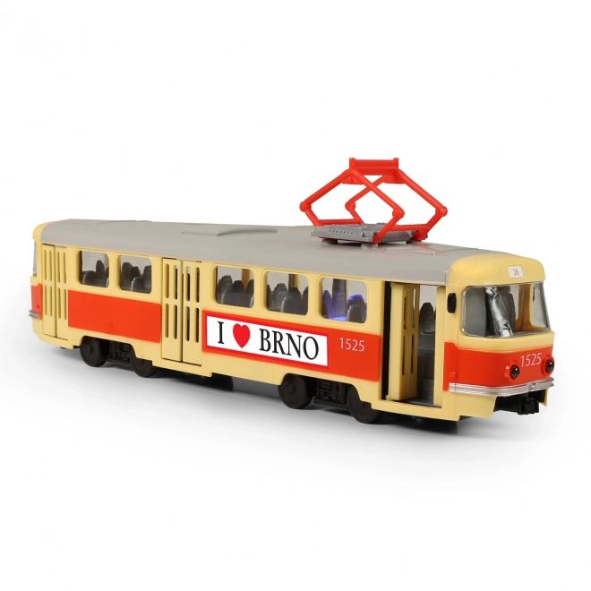 Tramvaj koja najavljuje stanice češki 28 cm BRNO