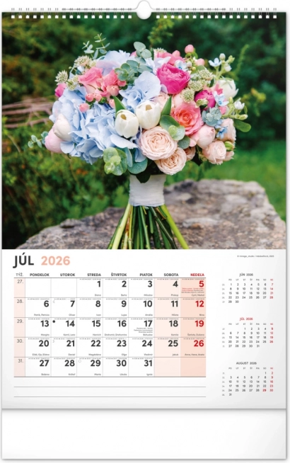 Zidni kalendar Cvijeće 2026