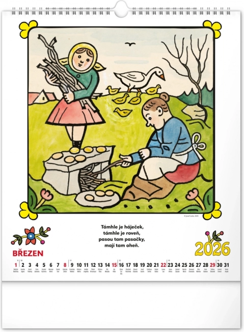 Zidni kalendar Josef Lada - Izreke 2026