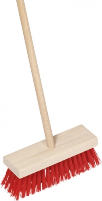 Dječja metla od bukve s crvenim čekinjama 65 cm