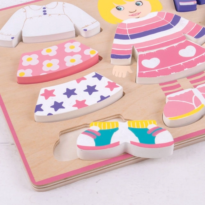 Bigjigs Baby oblačenje puzzle djevojčica