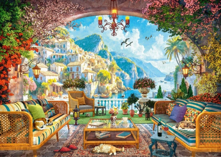 Puzzle RAVENSBURGER Bajkoviti pogled na Sredozemlje, 1000 dijelova