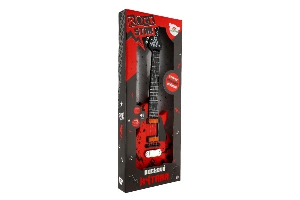 Električna gitara ROCK STAR plast 58cm na baterije sa zvukom, svjetlom u kutiji 24x62x5,5cm