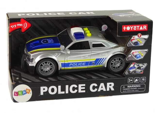 Policijski auto 1:14 Svjetla Zvuk Srebrna
