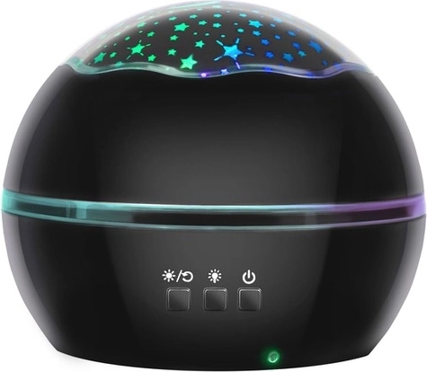 Noćna lampa s projektorom – crna