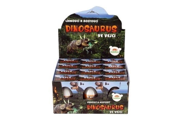 Izleženo jaje i rastući dinosaur 6cm u kutiji