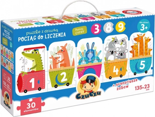 Puzzle s rupom – vlak za brojanje