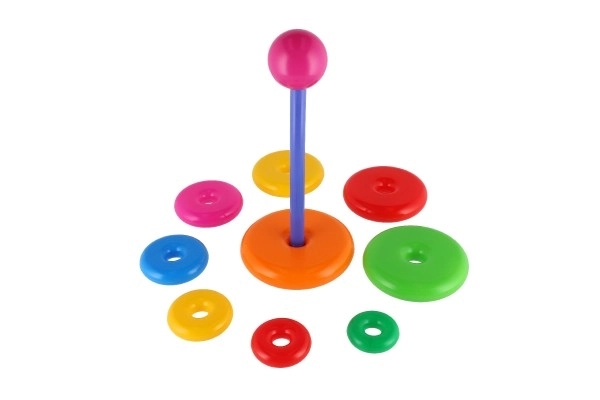 Složivi prstenasti toranj plast 28 cm različite boje u mreži 12m+