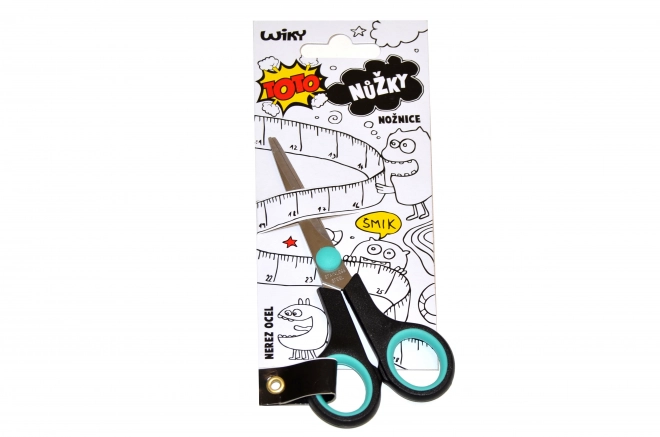 Crno-tirkizne škare Lux - 14 cm